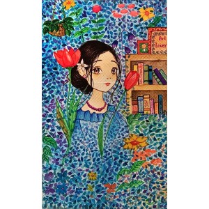 Sidra Sattar, 7 x 12 inch, Mixed Media On Paper, Figurative Painting, AC-SSR-005